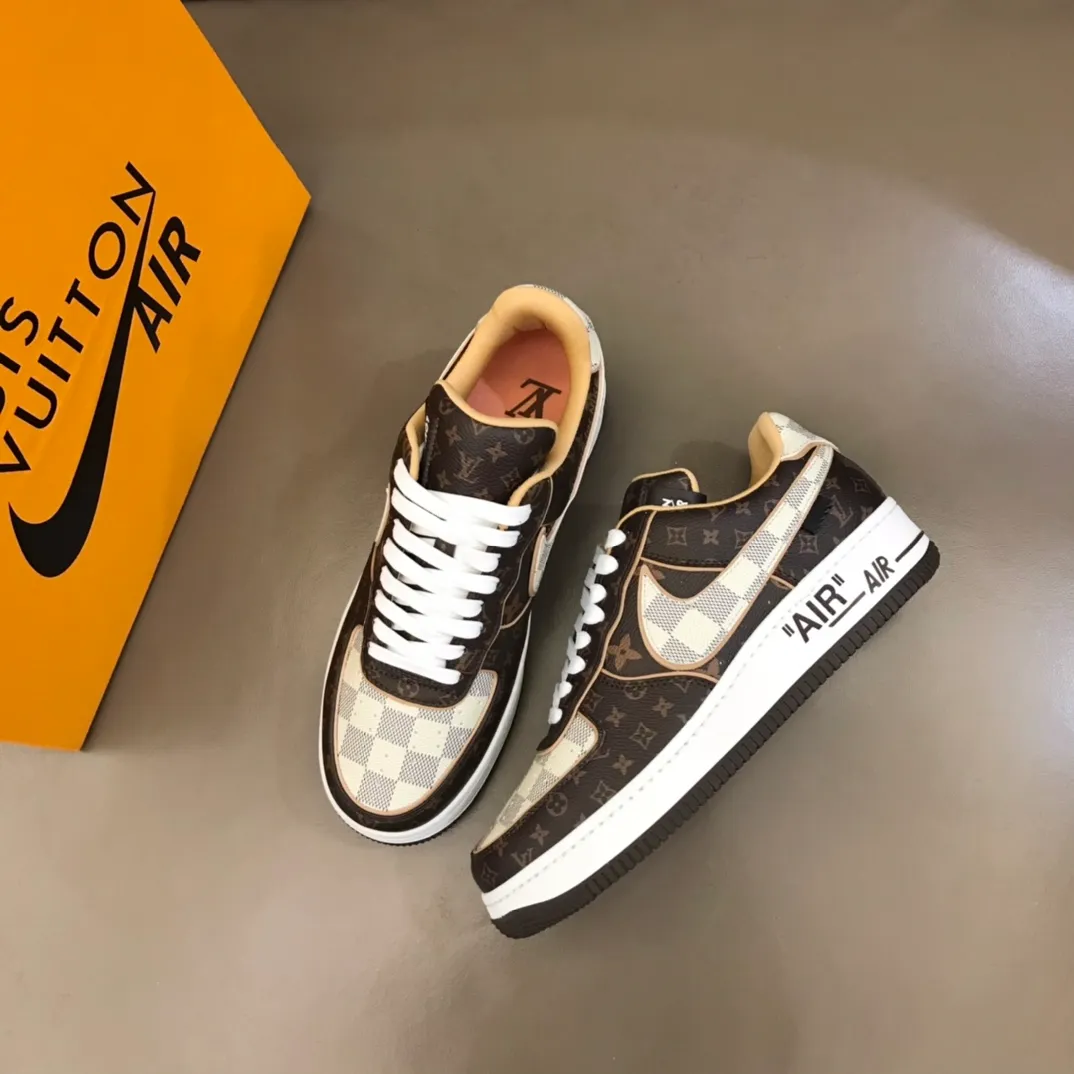 Men's shoes 💰p420 "*OUIS *UITTO*" x OFF-WHITE x Nike tripartite collaboration! Trendy and cool men's casual sports shoes with unrivaled color matching. The design idea basically continues the style of THE TEN. The Swoosh line and tongue label have a very familiar visual effect and are both fashionable and trendy! A must-have for fashionistas! The effect on your feet is absolutely stunning! Size: 38-45